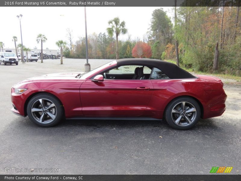 Ruby Red Metallic / Ebony 2016 Ford Mustang V6 Convertible