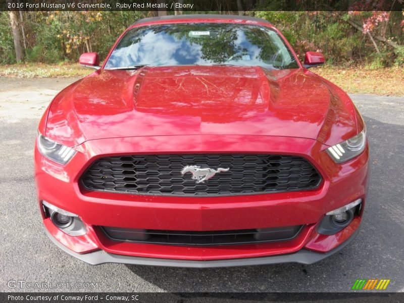 Ruby Red Metallic / Ebony 2016 Ford Mustang V6 Convertible