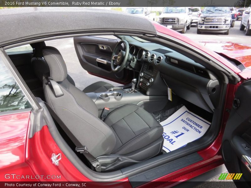 Ruby Red Metallic / Ebony 2016 Ford Mustang V6 Convertible