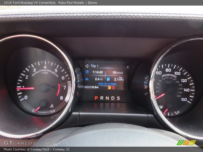 Ruby Red Metallic / Ebony 2016 Ford Mustang V6 Convertible