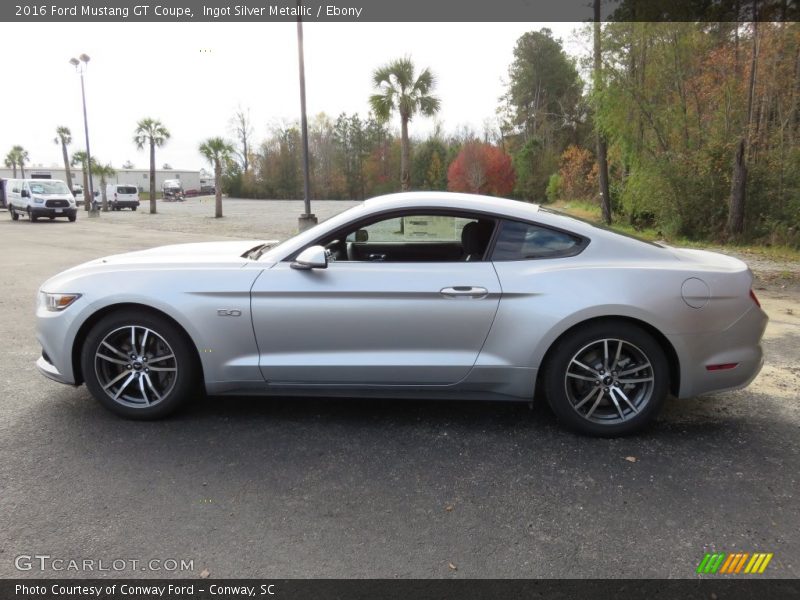 Ingot Silver Metallic / Ebony 2016 Ford Mustang GT Coupe