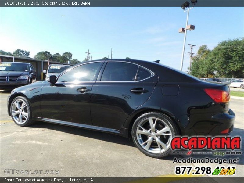 Obsidian Black / Ecru Beige 2010 Lexus IS 250