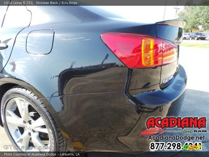 Obsidian Black / Ecru Beige 2010 Lexus IS 250