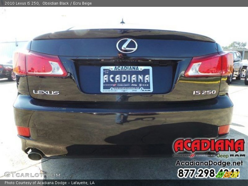Obsidian Black / Ecru Beige 2010 Lexus IS 250