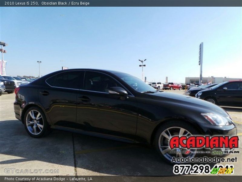 Obsidian Black / Ecru Beige 2010 Lexus IS 250