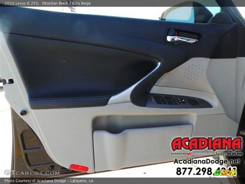 Obsidian Black / Ecru Beige 2010 Lexus IS 250