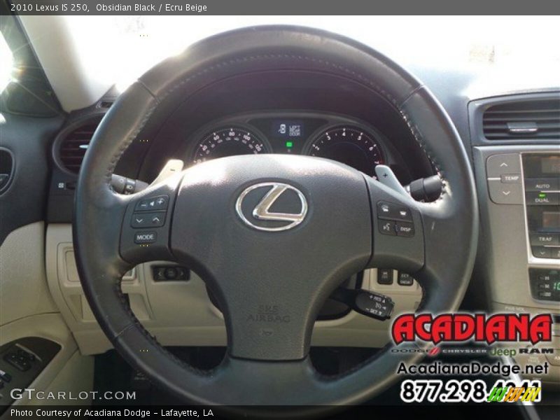 Obsidian Black / Ecru Beige 2010 Lexus IS 250