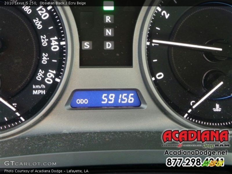 Obsidian Black / Ecru Beige 2010 Lexus IS 250