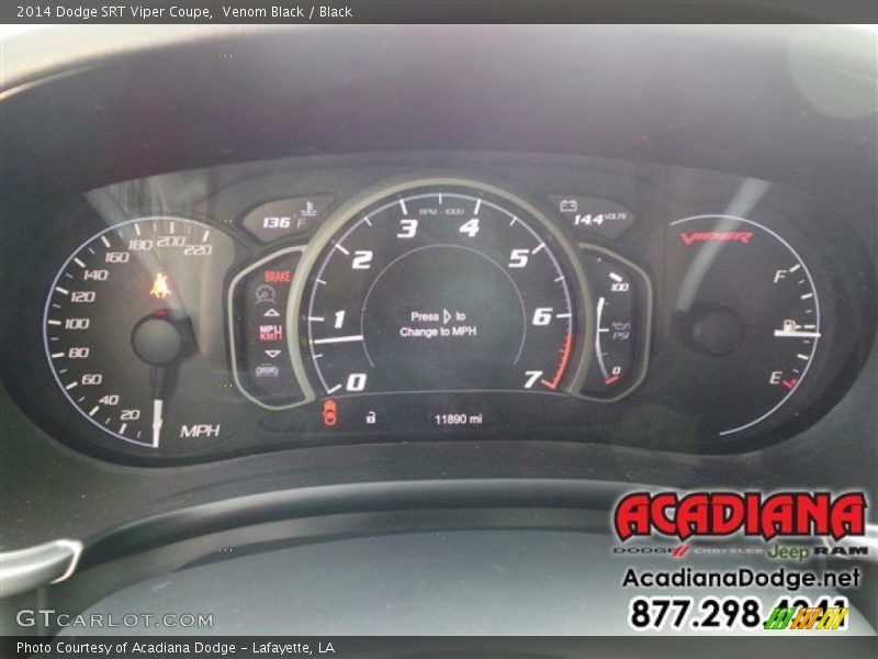 Venom Black / Black 2014 Dodge SRT Viper Coupe