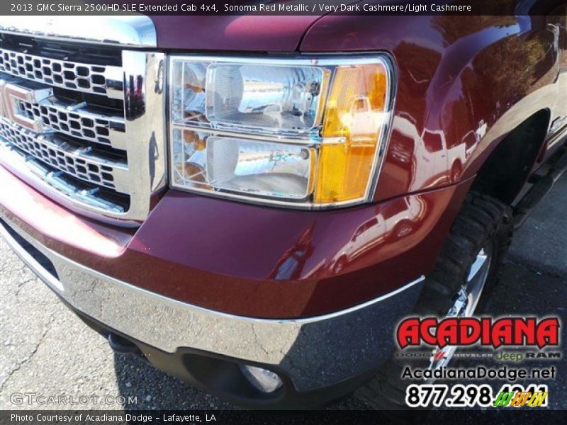 Sonoma Red Metallic / Very Dark Cashmere/Light Cashmere 2013 GMC Sierra 2500HD SLE Extended Cab 4x4