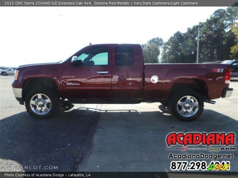 Sonoma Red Metallic / Very Dark Cashmere/Light Cashmere 2013 GMC Sierra 2500HD SLE Extended Cab 4x4