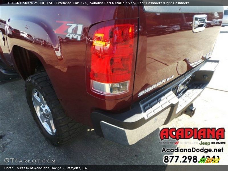 Sonoma Red Metallic / Very Dark Cashmere/Light Cashmere 2013 GMC Sierra 2500HD SLE Extended Cab 4x4
