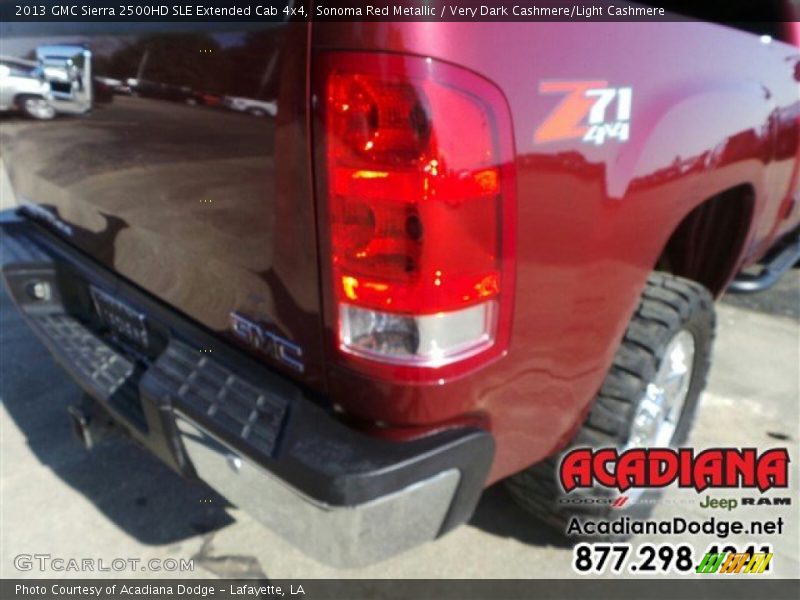 Sonoma Red Metallic / Very Dark Cashmere/Light Cashmere 2013 GMC Sierra 2500HD SLE Extended Cab 4x4
