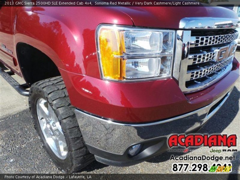 Sonoma Red Metallic / Very Dark Cashmere/Light Cashmere 2013 GMC Sierra 2500HD SLE Extended Cab 4x4