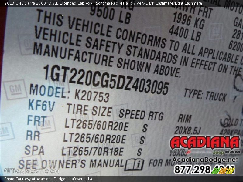 Sonoma Red Metallic / Very Dark Cashmere/Light Cashmere 2013 GMC Sierra 2500HD SLE Extended Cab 4x4