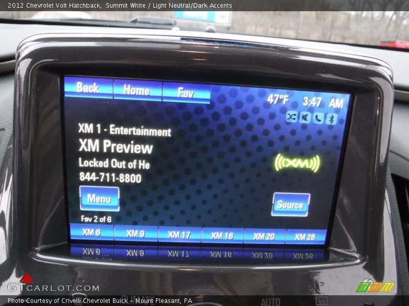 Summit White / Light Neutral/Dark Accents 2012 Chevrolet Volt Hatchback