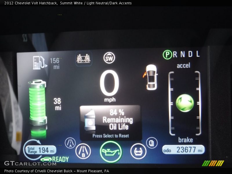 Summit White / Light Neutral/Dark Accents 2012 Chevrolet Volt Hatchback