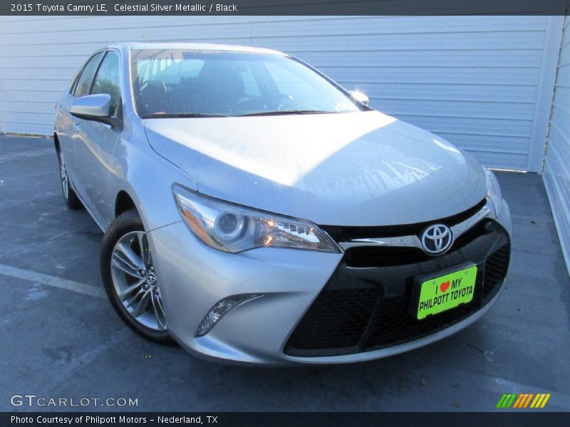 Celestial Silver Metallic / Black 2015 Toyota Camry LE