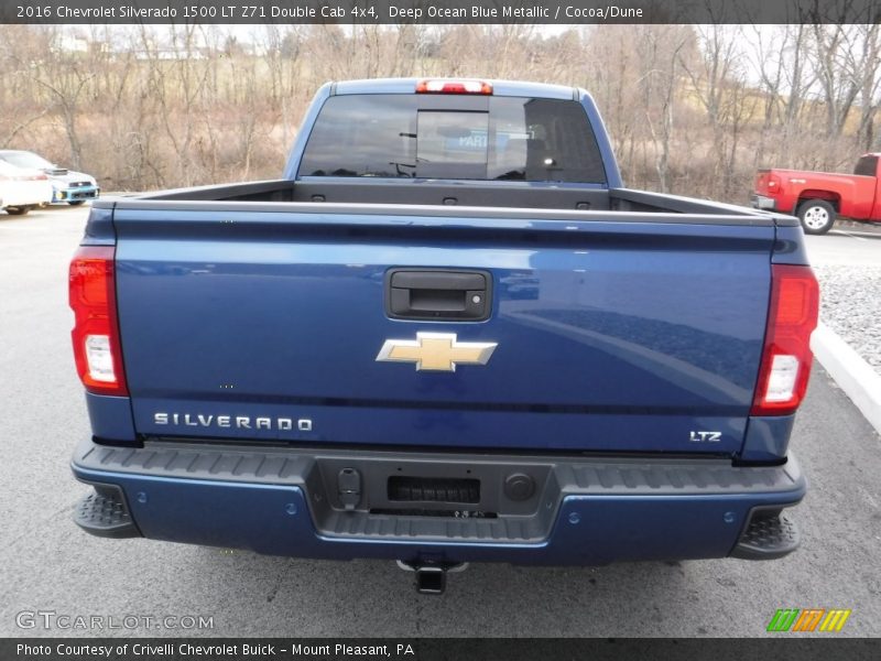 Deep Ocean Blue Metallic / Cocoa/Dune 2016 Chevrolet Silverado 1500 LT Z71 Double Cab 4x4