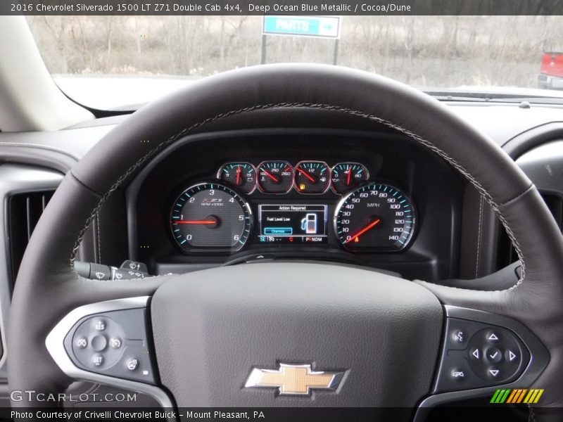 Deep Ocean Blue Metallic / Cocoa/Dune 2016 Chevrolet Silverado 1500 LT Z71 Double Cab 4x4