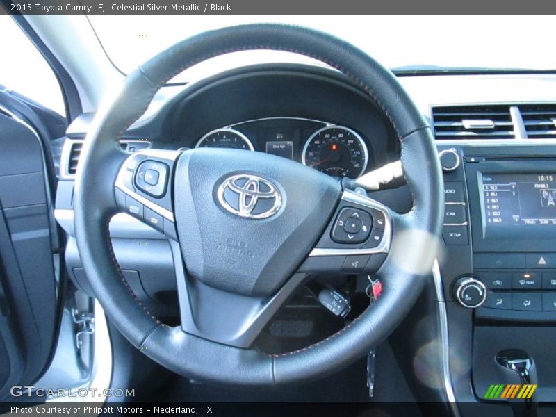 Celestial Silver Metallic / Black 2015 Toyota Camry LE