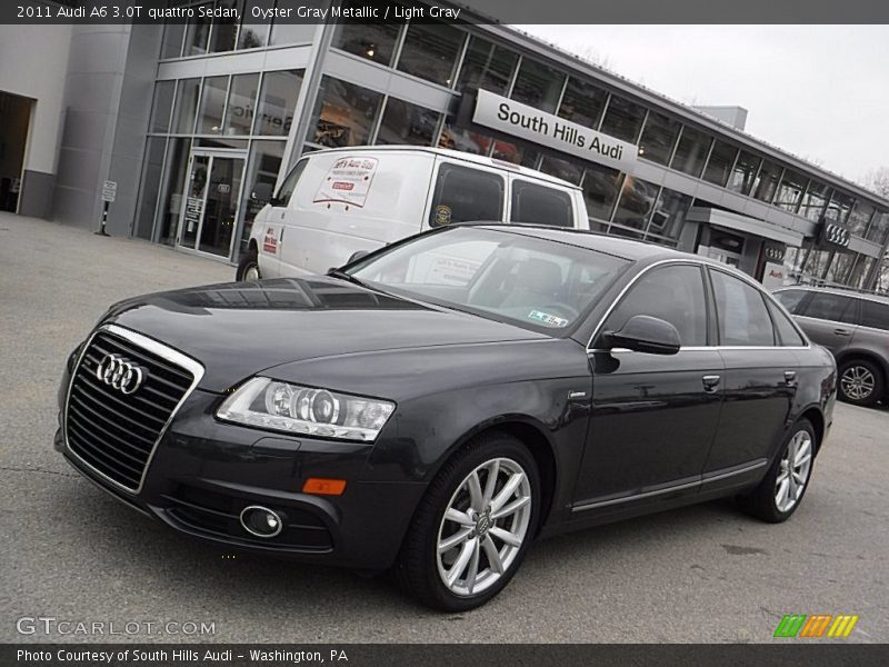 Oyster Gray Metallic / Light Gray 2011 Audi A6 3.0T quattro Sedan