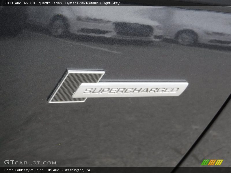 Oyster Gray Metallic / Light Gray 2011 Audi A6 3.0T quattro Sedan
