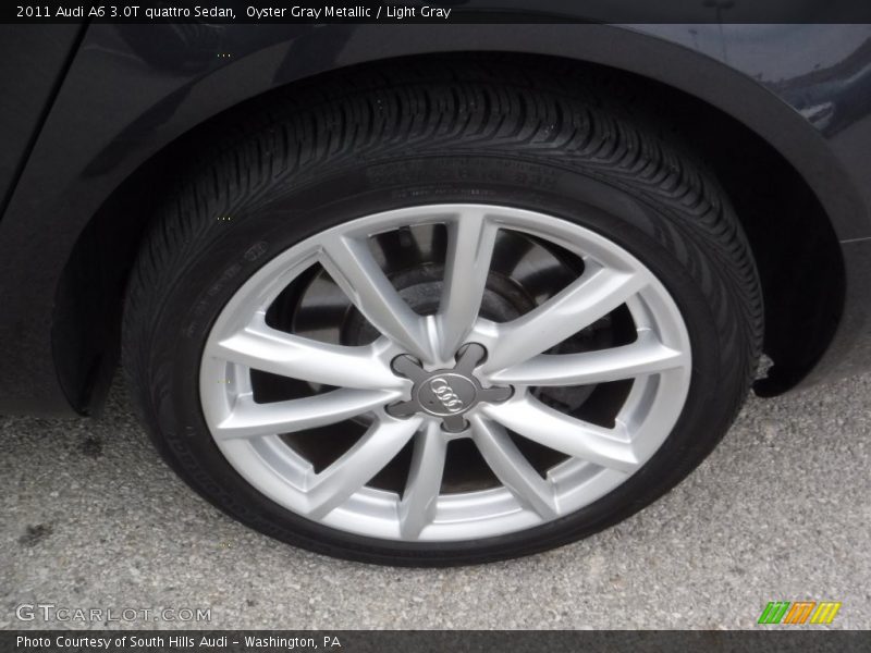 Oyster Gray Metallic / Light Gray 2011 Audi A6 3.0T quattro Sedan