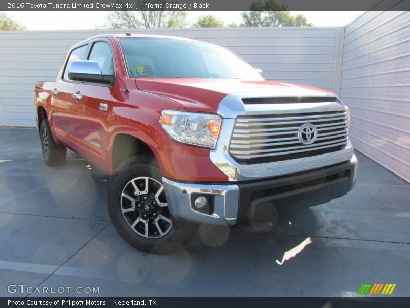 Inferno Orange / Black 2016 Toyota Tundra Limited CrewMax 4x4