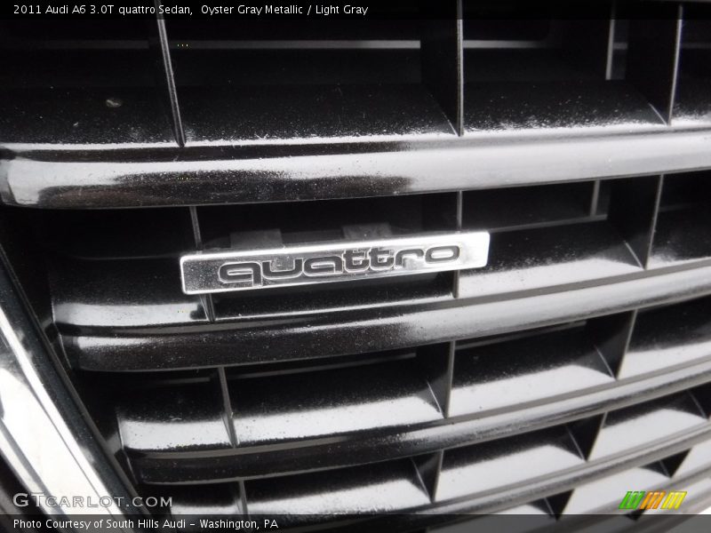 Oyster Gray Metallic / Light Gray 2011 Audi A6 3.0T quattro Sedan