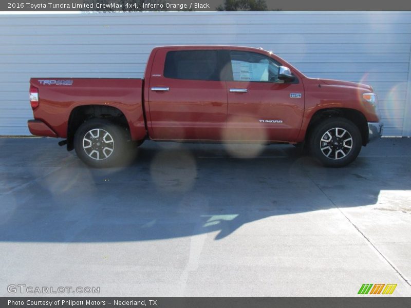 Inferno Orange / Black 2016 Toyota Tundra Limited CrewMax 4x4