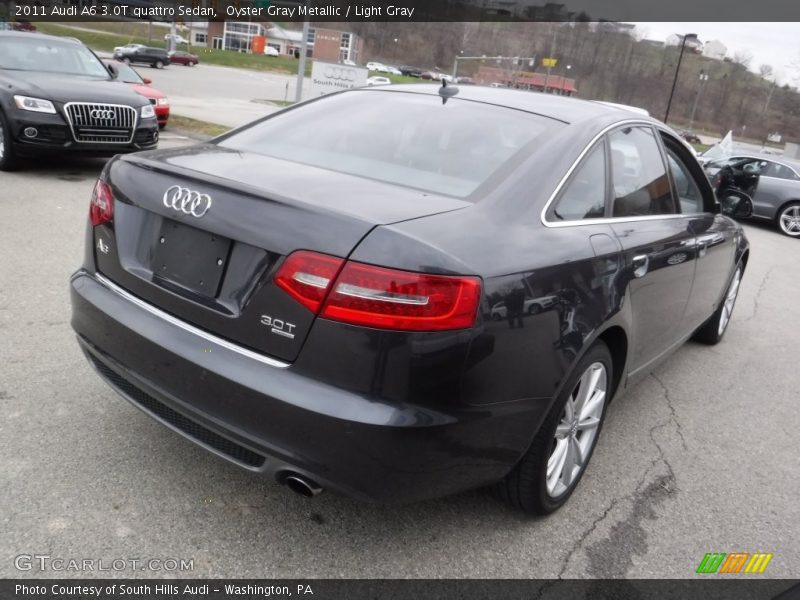 Oyster Gray Metallic / Light Gray 2011 Audi A6 3.0T quattro Sedan