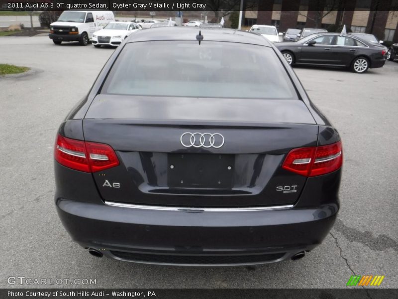 Oyster Gray Metallic / Light Gray 2011 Audi A6 3.0T quattro Sedan