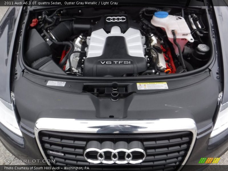 Oyster Gray Metallic / Light Gray 2011 Audi A6 3.0T quattro Sedan