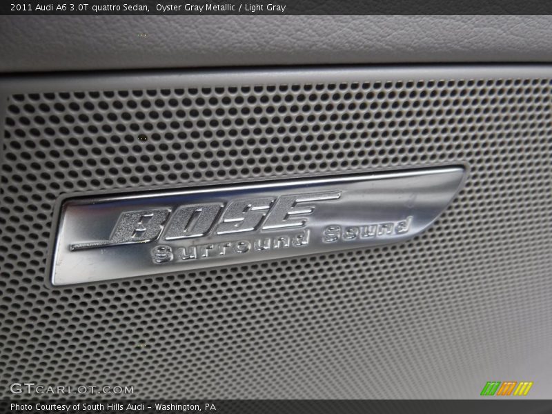 Oyster Gray Metallic / Light Gray 2011 Audi A6 3.0T quattro Sedan