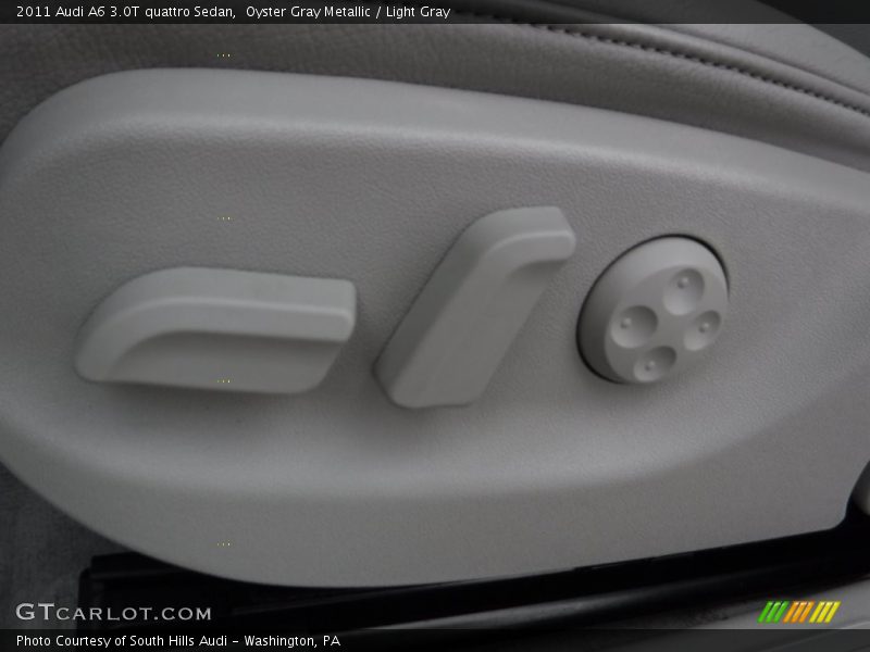 Oyster Gray Metallic / Light Gray 2011 Audi A6 3.0T quattro Sedan