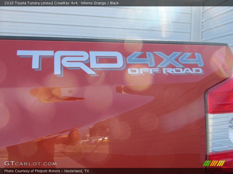 Inferno Orange / Black 2016 Toyota Tundra Limited CrewMax 4x4