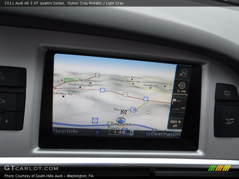 Oyster Gray Metallic / Light Gray 2011 Audi A6 3.0T quattro Sedan