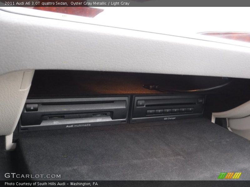 Oyster Gray Metallic / Light Gray 2011 Audi A6 3.0T quattro Sedan