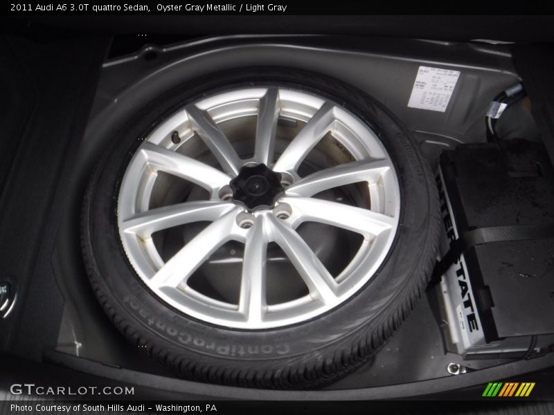 Oyster Gray Metallic / Light Gray 2011 Audi A6 3.0T quattro Sedan