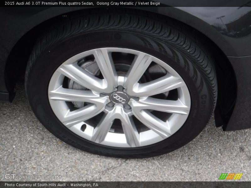 Oolong Gray Metallic / Velvet Beige 2015 Audi A6 3.0T Premium Plus quattro Sedan