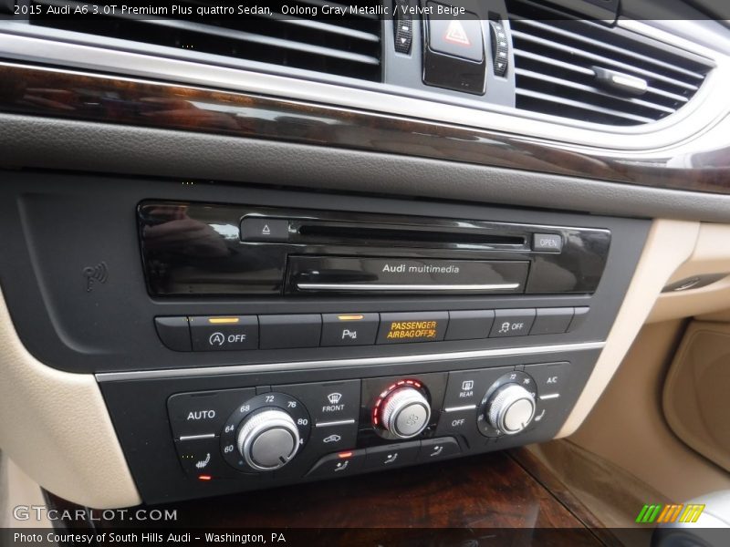 Oolong Gray Metallic / Velvet Beige 2015 Audi A6 3.0T Premium Plus quattro Sedan