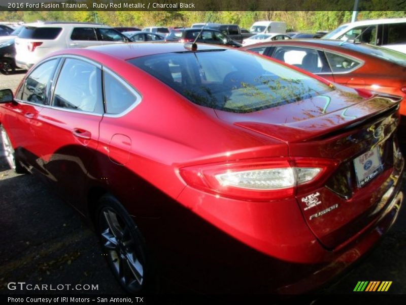 Ruby Red Metallic / Charcoal Black 2016 Ford Fusion Titanium
