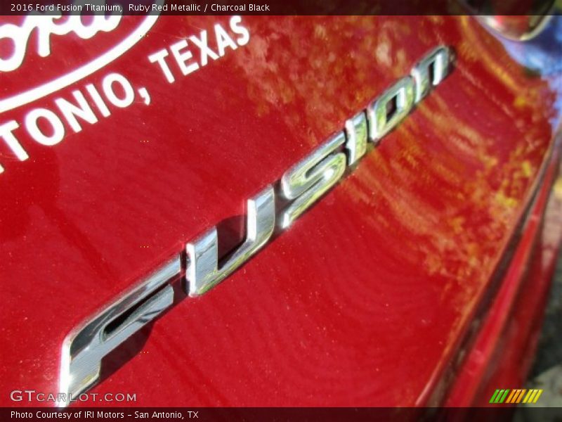 Ruby Red Metallic / Charcoal Black 2016 Ford Fusion Titanium