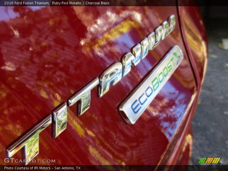 Ruby Red Metallic / Charcoal Black 2016 Ford Fusion Titanium