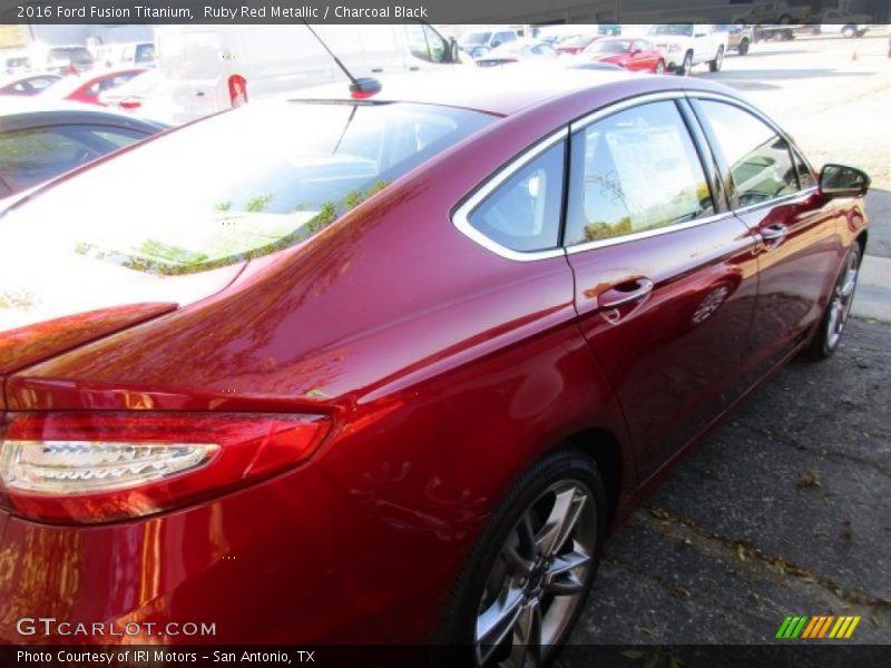 Ruby Red Metallic / Charcoal Black 2016 Ford Fusion Titanium