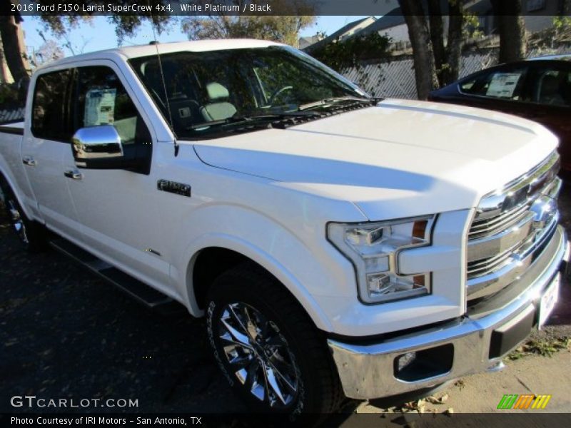 White Platinum / Black 2016 Ford F150 Lariat SuperCrew 4x4