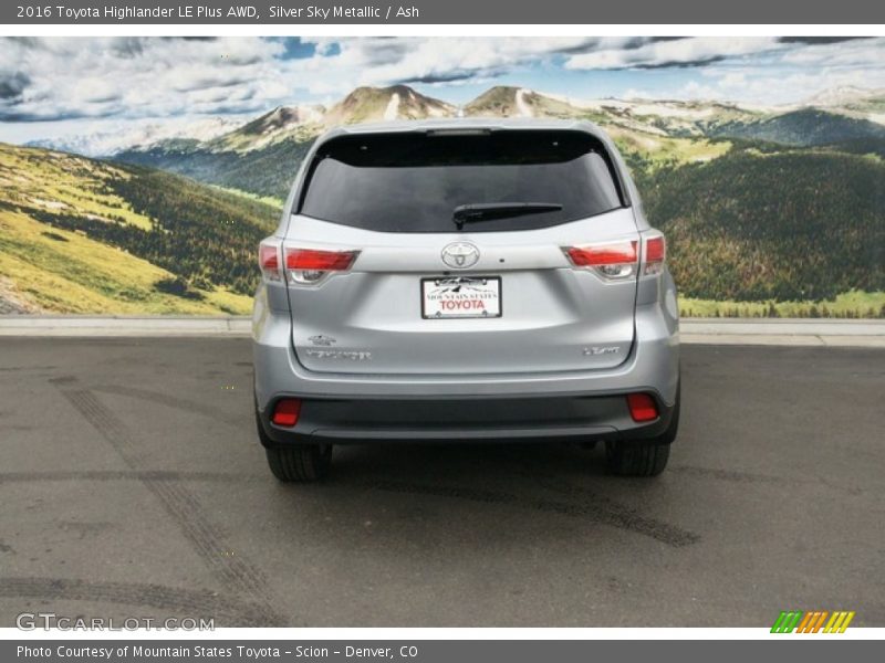 Silver Sky Metallic / Ash 2016 Toyota Highlander LE Plus AWD