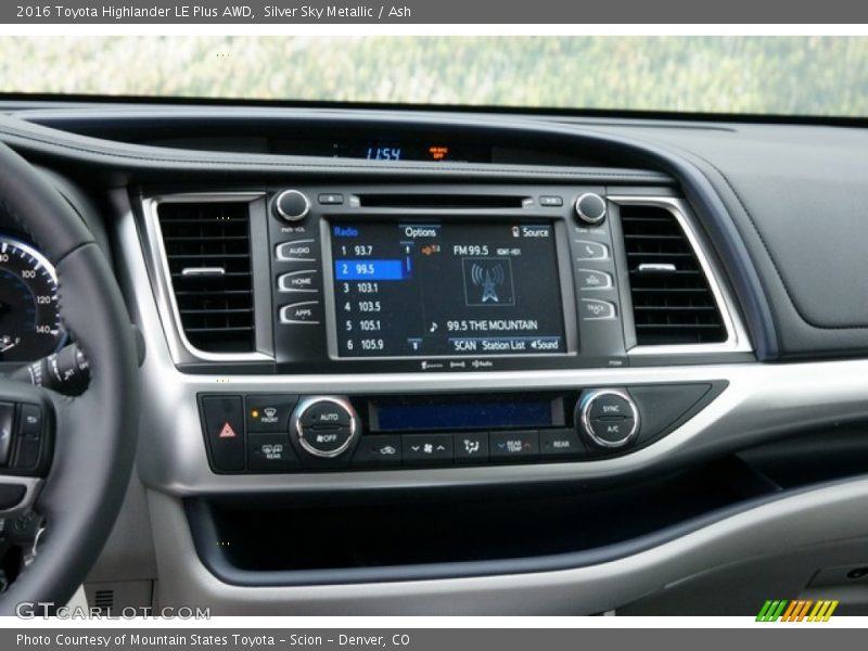 Silver Sky Metallic / Ash 2016 Toyota Highlander LE Plus AWD