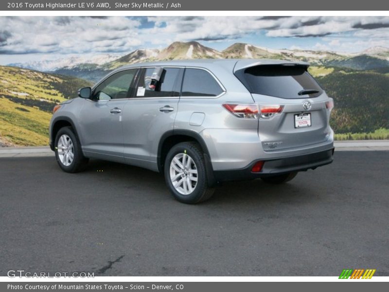 Silver Sky Metallic / Ash 2016 Toyota Highlander LE V6 AWD